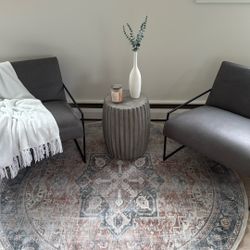 Grey Cement End Table