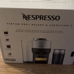 Nespresso Vertuo Pop+ Deluxe Machine and Aeroccino 3 Milk Frother