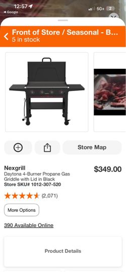 Nexgrill Daytona 4-Burner Propane Gas Griddle