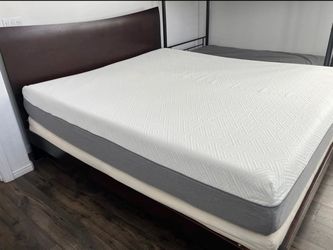 Bed with Mattress and Frame