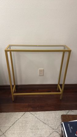 Glass and Metal console table