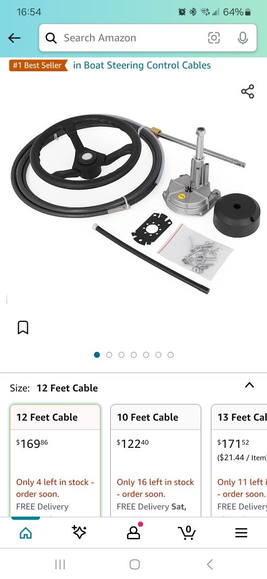 Jon Boat Steering Kit/universal 