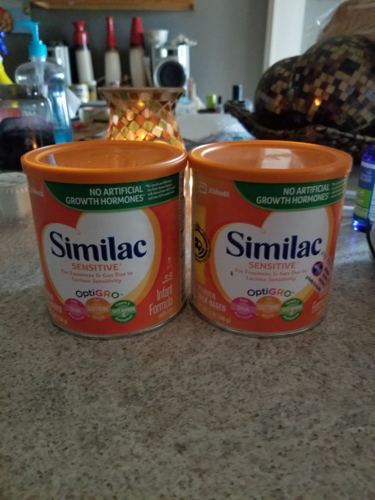 Similac sensitive. 2 cans