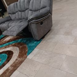 *Relocation Sale!!!*---Floor Model Barcelona Gray Fabric Reclining Sofas---Only $599!!!---Delivery/Store Pickup🫡