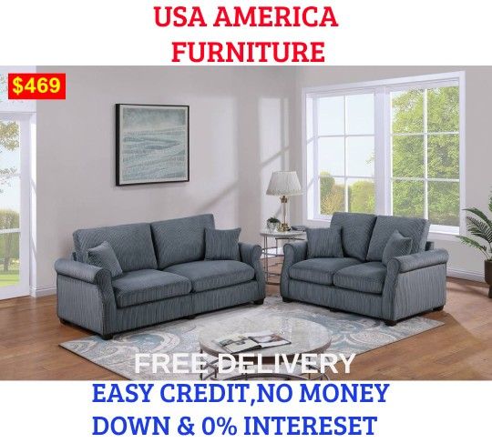 BRAND NEW 2 PC SOFA SET INCLUDES SOFA  AND  LOVESEAT  Item #PDX018429
