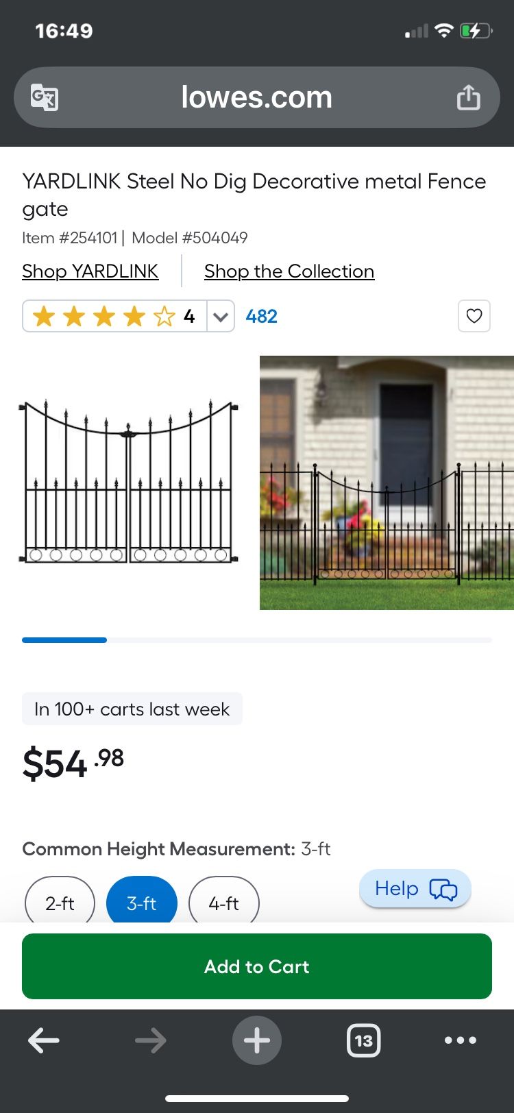 Metal fence gates