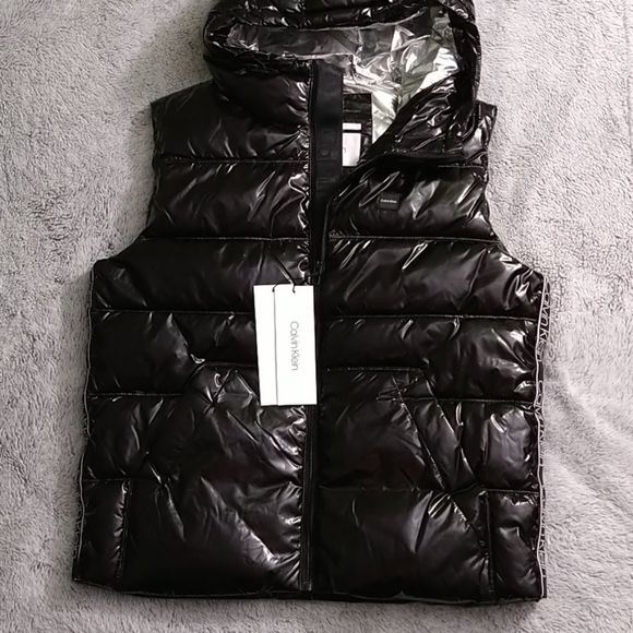 Calvin Klein Puffer Vest (Shiny Black) 