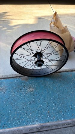 Fat Bike Wheel with Pink Rim