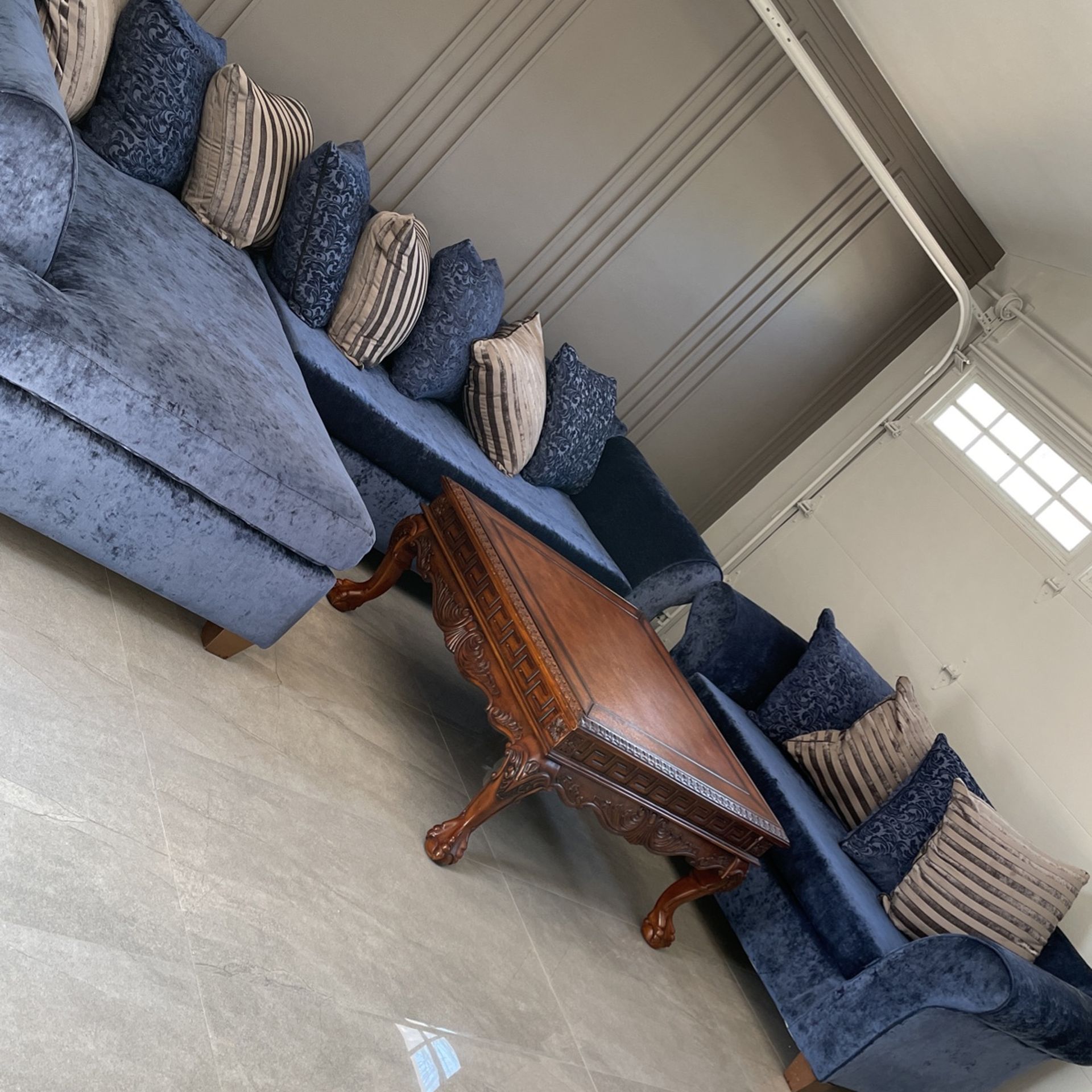 Couches With Coffee Table. Big Couch 72x114. Small Couch 70x36. Coffee Table 42x42.