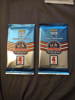 2026 Panini Prizm Stars & Stripes Baseball Cards X2 Packs Sealed
