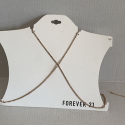 Body jewelry gold and clear a necklace