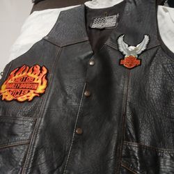 Chaqueta En Cuero Harley Davidson