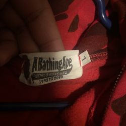 red bape jacket L  