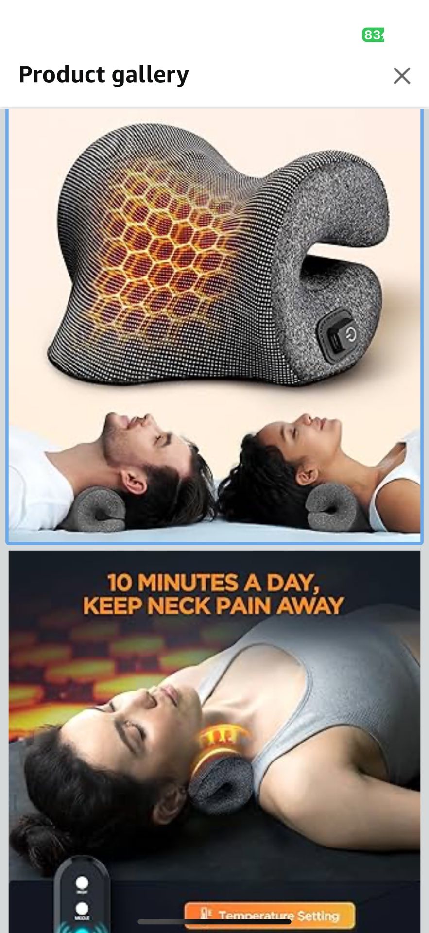 3s Heated Neck Stretcher for Pain Relief, Graphene Heating Pad, Odorless Neck Cloud Cervical Traction Device Chiropractic Pillow for Shoulder, Christm