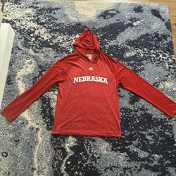 Adidas Nebraska Hooded T-Shirt (Men’s L)