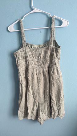 Sage Green Ruched Babydoll Tank Top