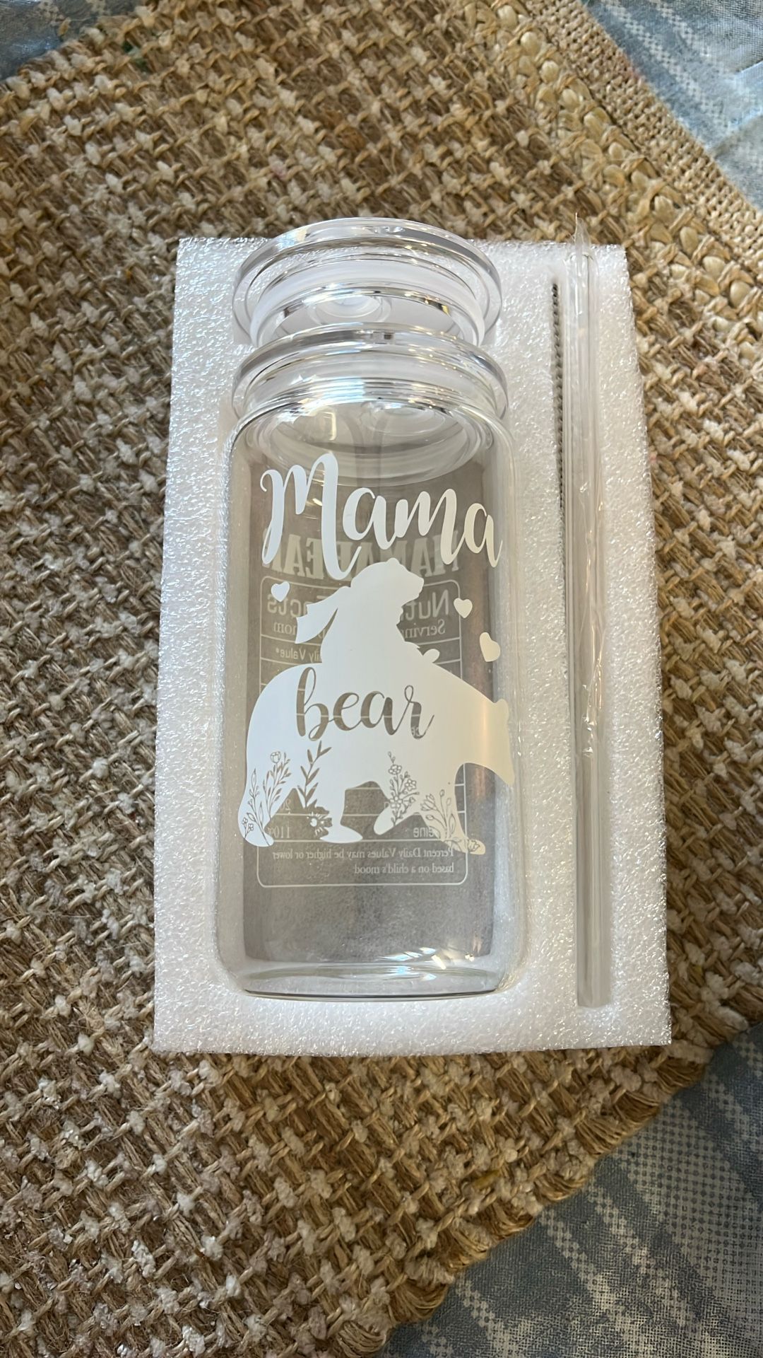 Mama Bear Cup With Lid And Straw