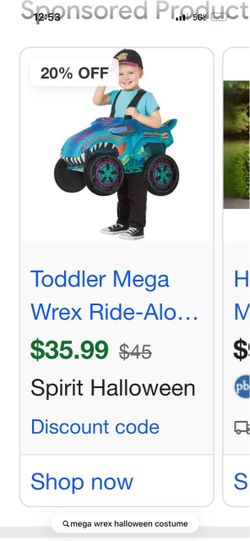 Mega Wrex Halloween costume kids
