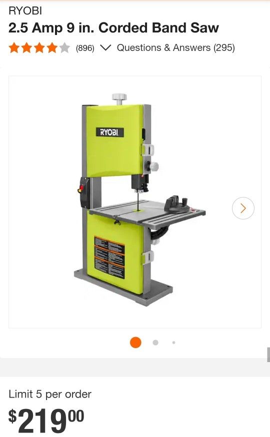 Ryobi 9" Band Saw