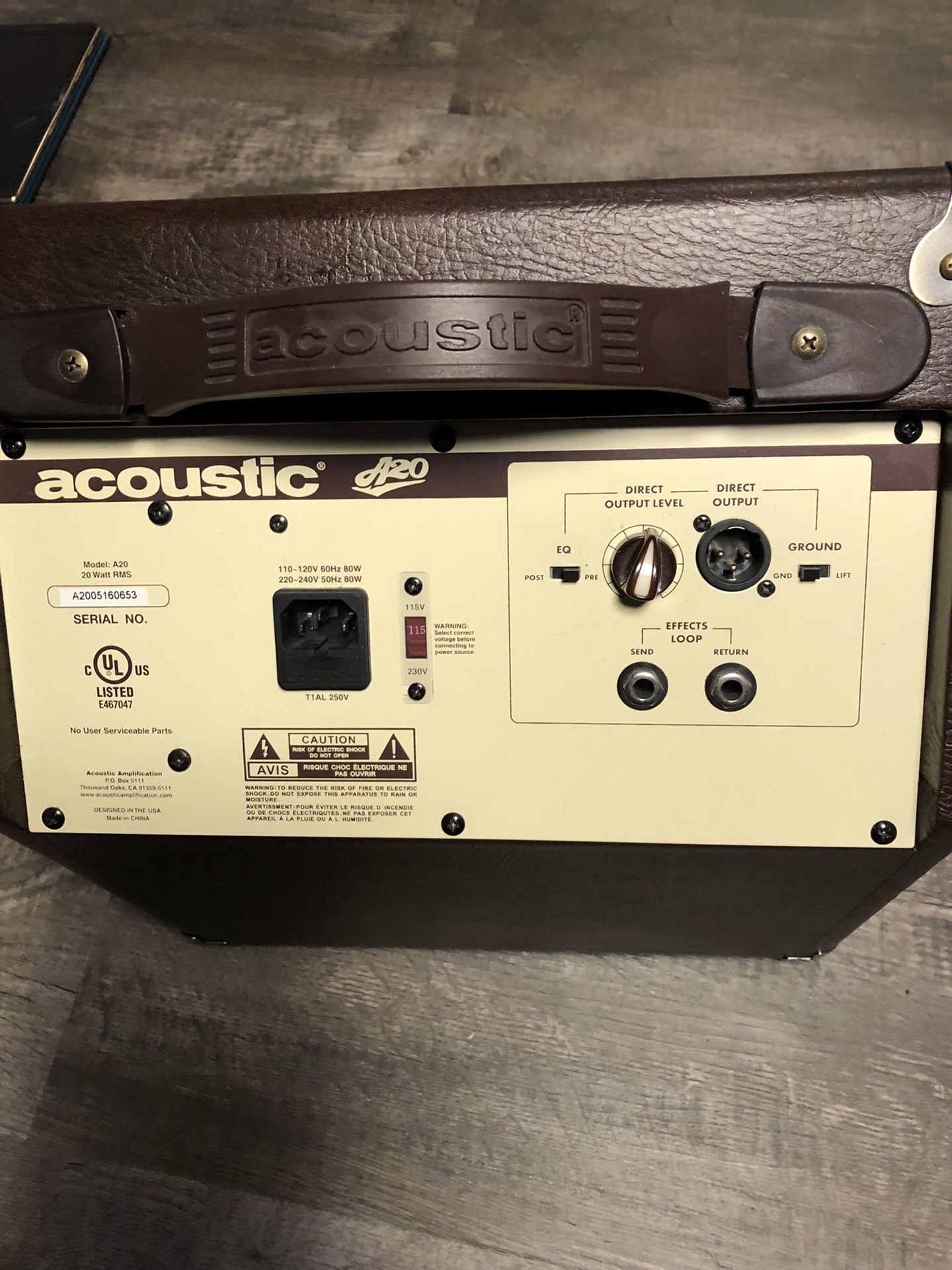 Acoustic A20 20W Acoustic Guitar Amplifier
