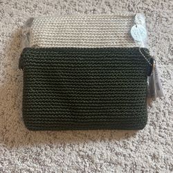 BRAND NEW Two Sak Wristlet Bags, Olive And Beige.