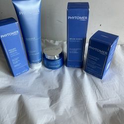 Phytomer Skincare Bundle - Peeling Vegetal , Purifying Cleansing Gel, Serum Hydrant, Marine Mist, Pumping Rich Cream. See Pictures. New