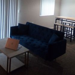 Modern Navy blue Couch /Futon 