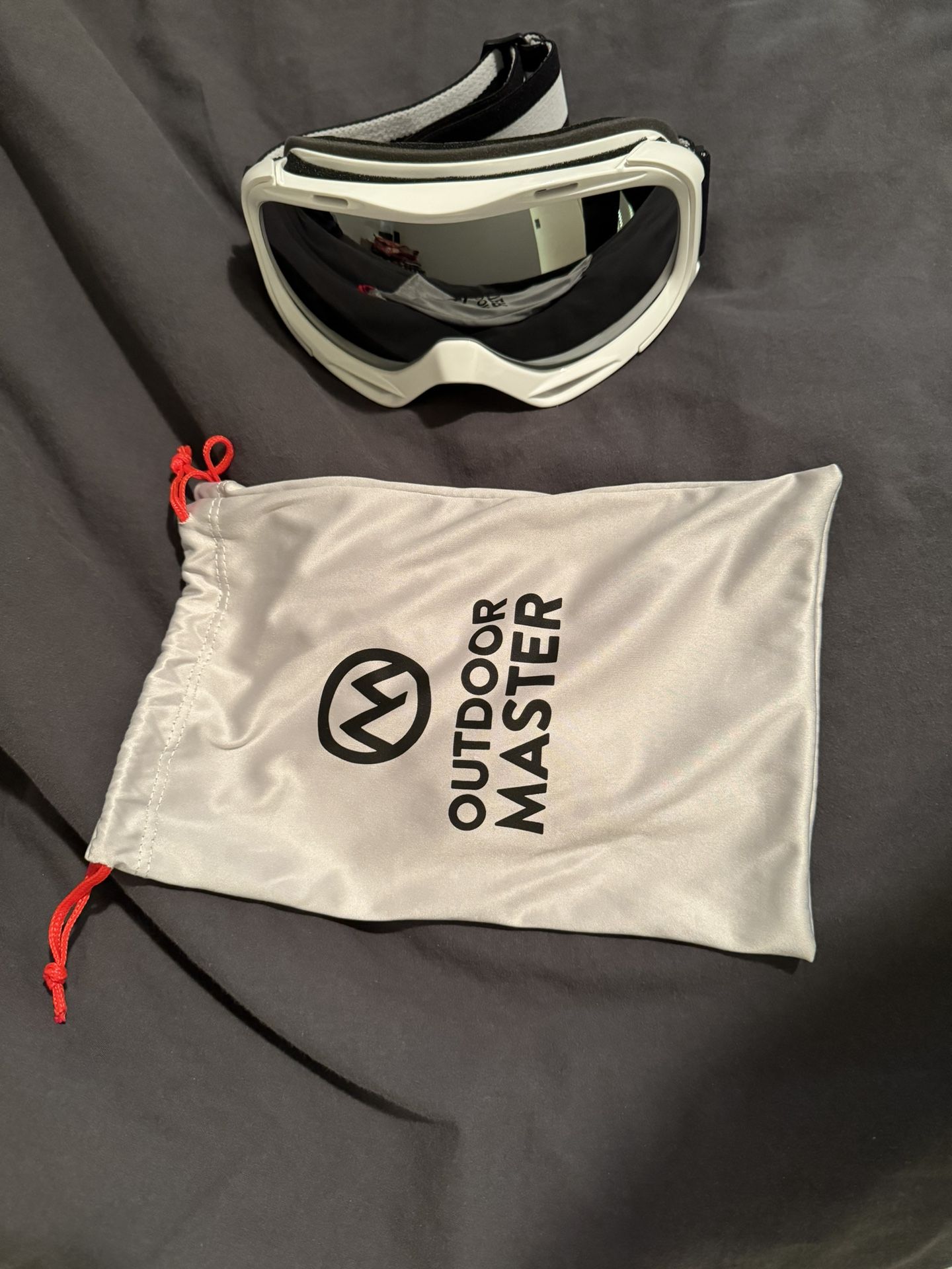 Man Skiing Pants, Goggles and Gloves 