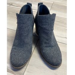 Toms Wear good Dark Grey Shimmer Twill Shoes Size 8