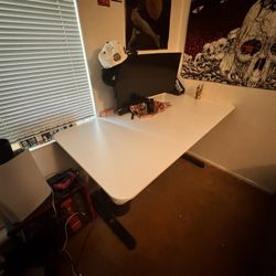 IKEA White Bedroom Desk with adjustable height 