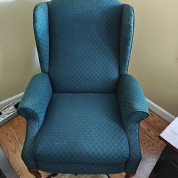 Green Cloth High back Reclining Chair 