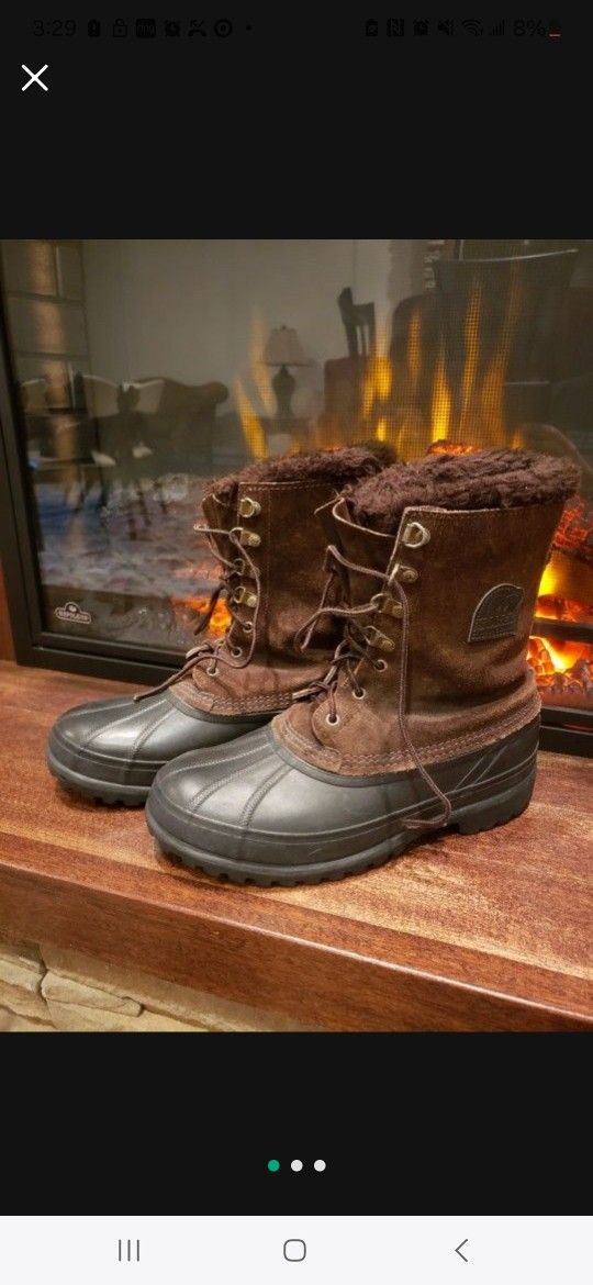 SOREL- Men's Caribou Winter Snow Boots- Great Condition! Retail $199