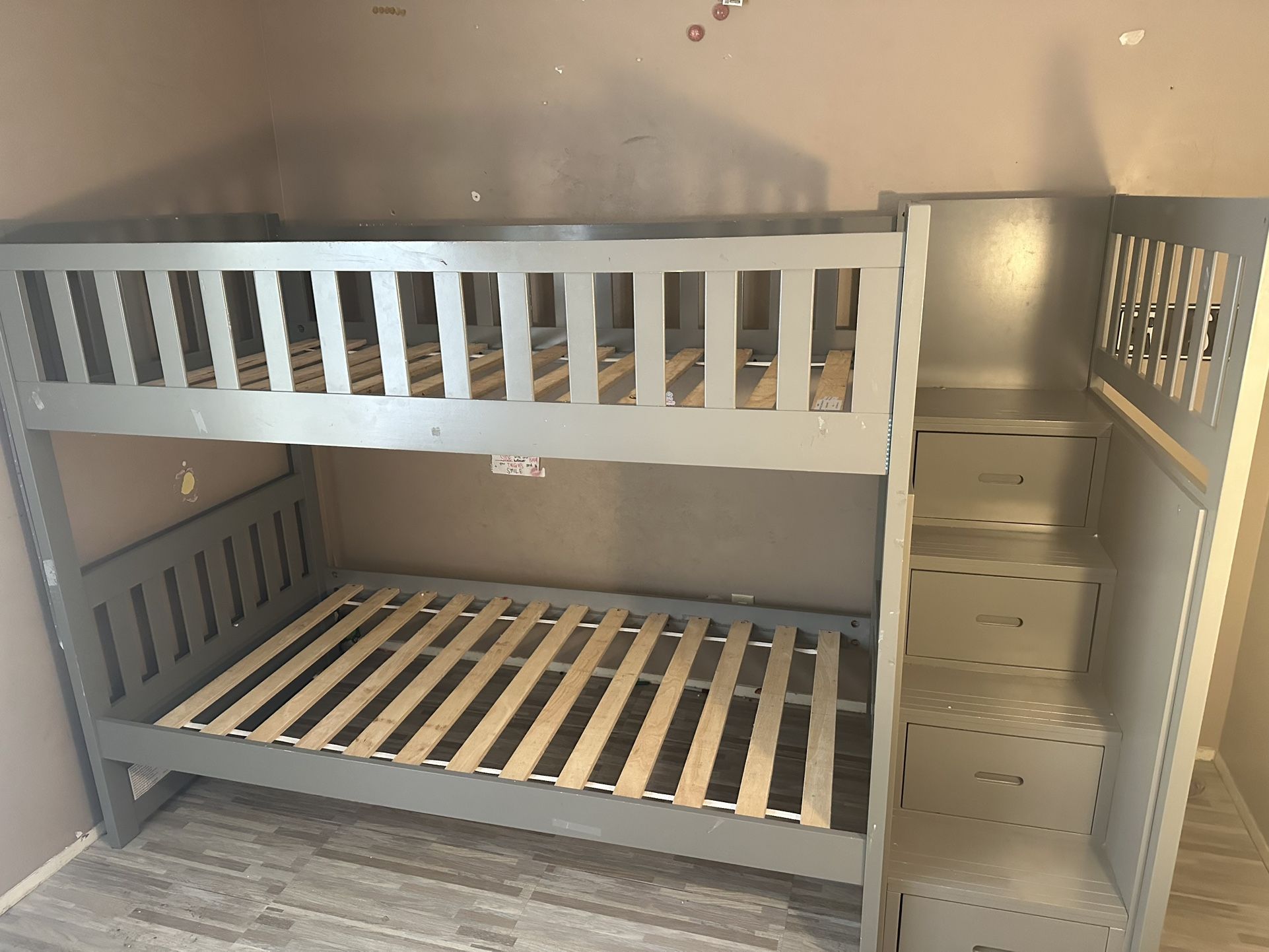 Twinn Bunk Beds With Stairs And Storage