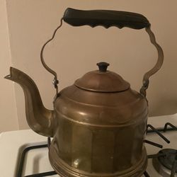 Vintage Copper Brass Teapot 