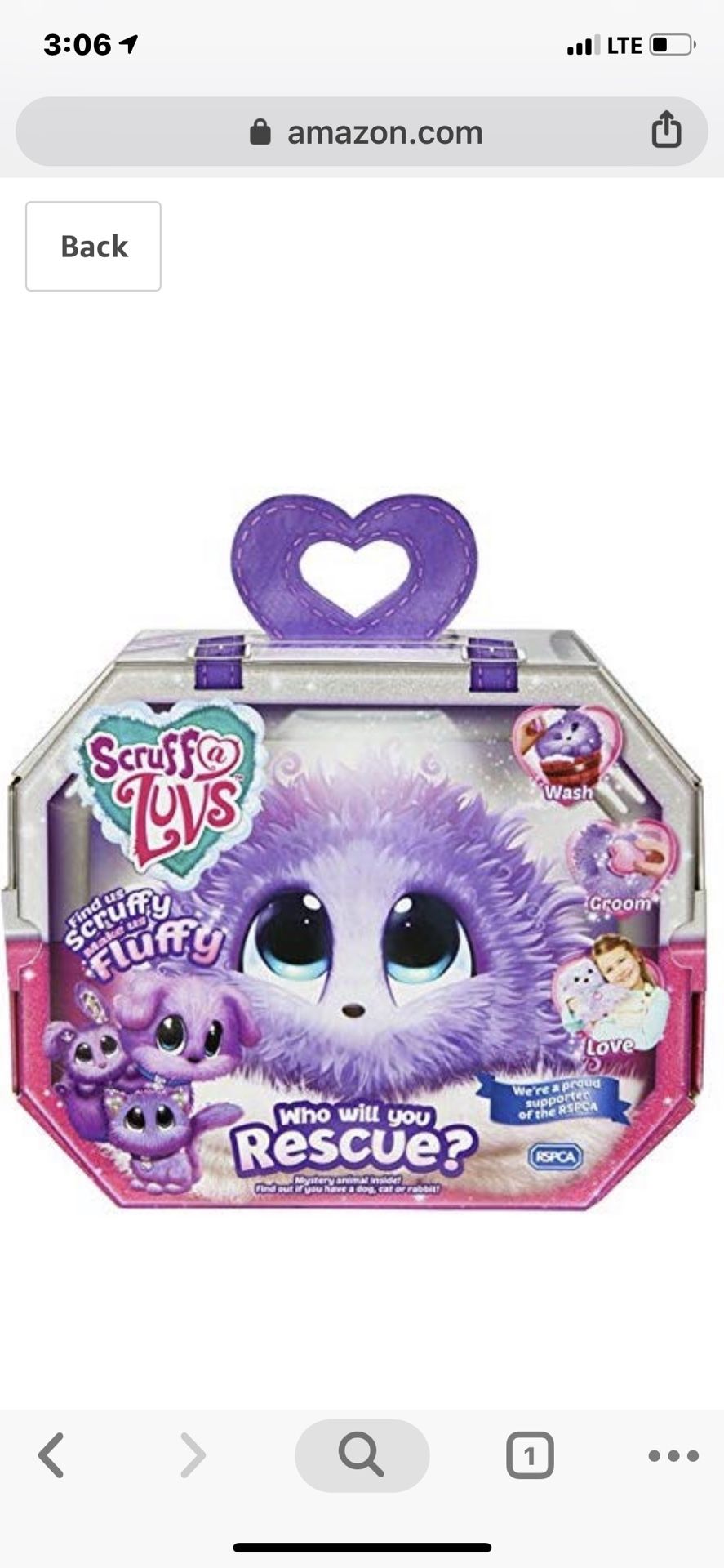 Scruff a Luvs Rescue toys Purple