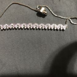 Light Purple Butterfly Anklet