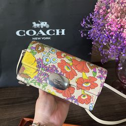 Coach Eliza Small Flap Crossbody With Floral Print