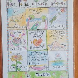 NEW - How To Be A Beach Woman Print by Sandy Gingras (LBI) 14” x 11”
