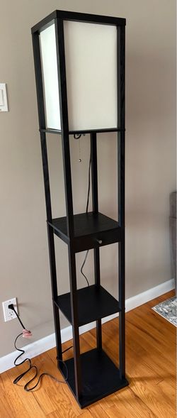 Classic Black Shelf Floor Lamp