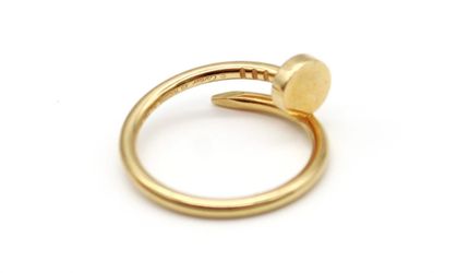 Cartier Juste Un Clou Ring Small Model 18K Yellow Gold Size 49 w/Box Certificat