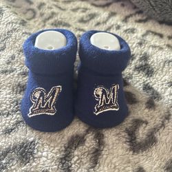 Milwaukee brewers baby socks