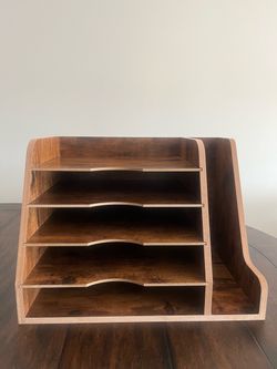 Wood Desk File Orginizer
