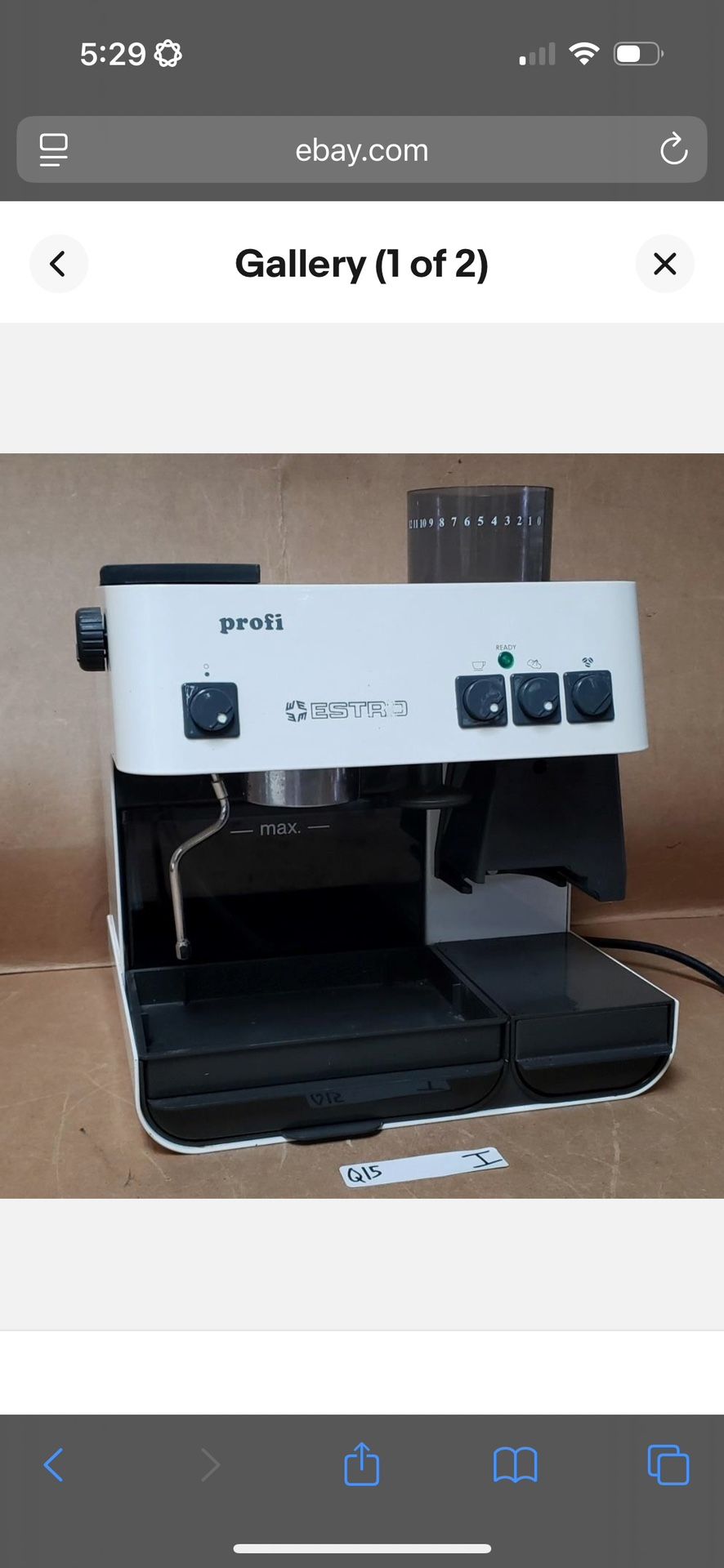 Estro Profi Espresso Machine With Grinder