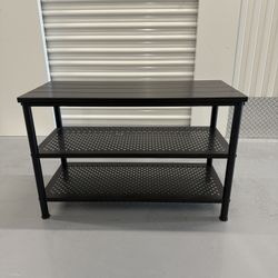 Bench with shoe storage, black,IKEA