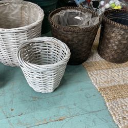 Wicker Plant Pots $20 Each