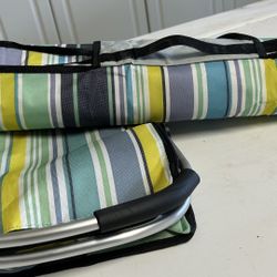 Large  Beach Mat With Matching Basket