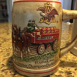 Vintage Clydesdale Budweiser beer mug