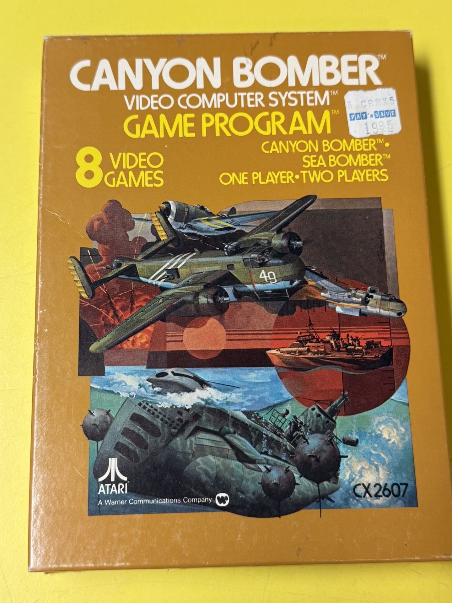 1970s Atari Canyon bomber video game box box only no game