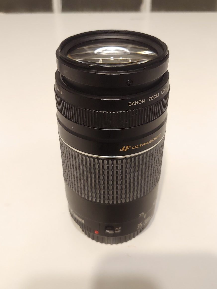 Canon 75-300 mm Telephoto Zoom Lens EF Ultrasonic DSLR Camera Lens