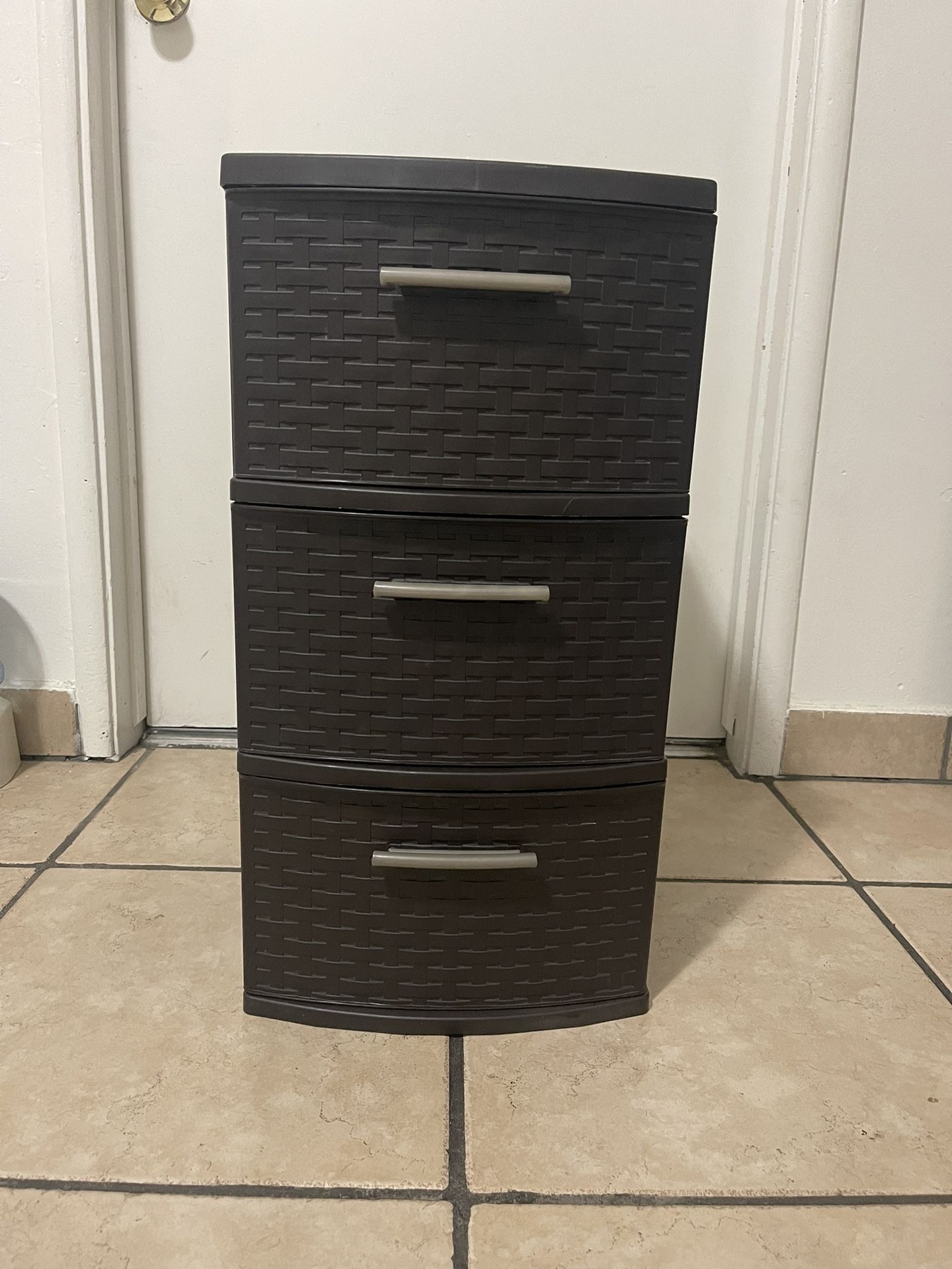 3 Drawer Wicker Weave